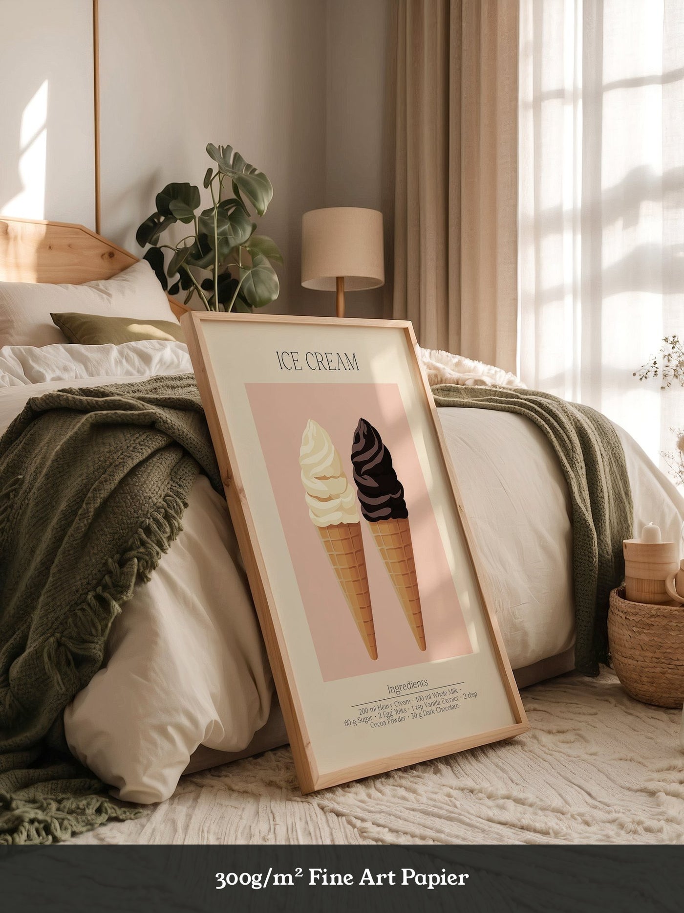 Eiswaffeln Vanille Schoko Pastell