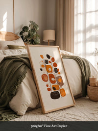 Abstrakte Blumen Braun Orange