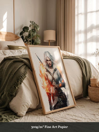 Kriegerin Flammen Dynamik