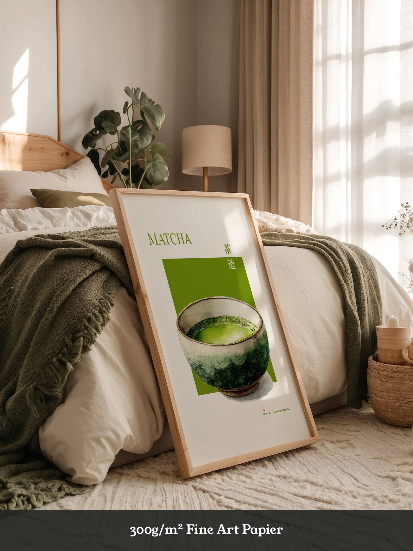 Matcha Tee Tasse Aquarellgrün