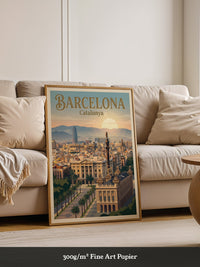 Barcelona Skyline Pastellstimmung