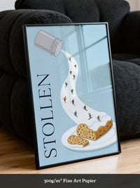 Skiabfahrt Pulverzucker Humor