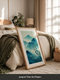 Blaue Blüten Berglandschaft