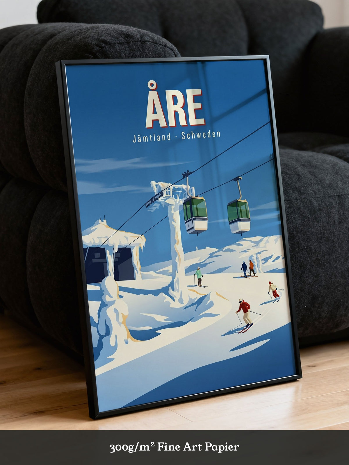 Skifahrer Winterlandschaft