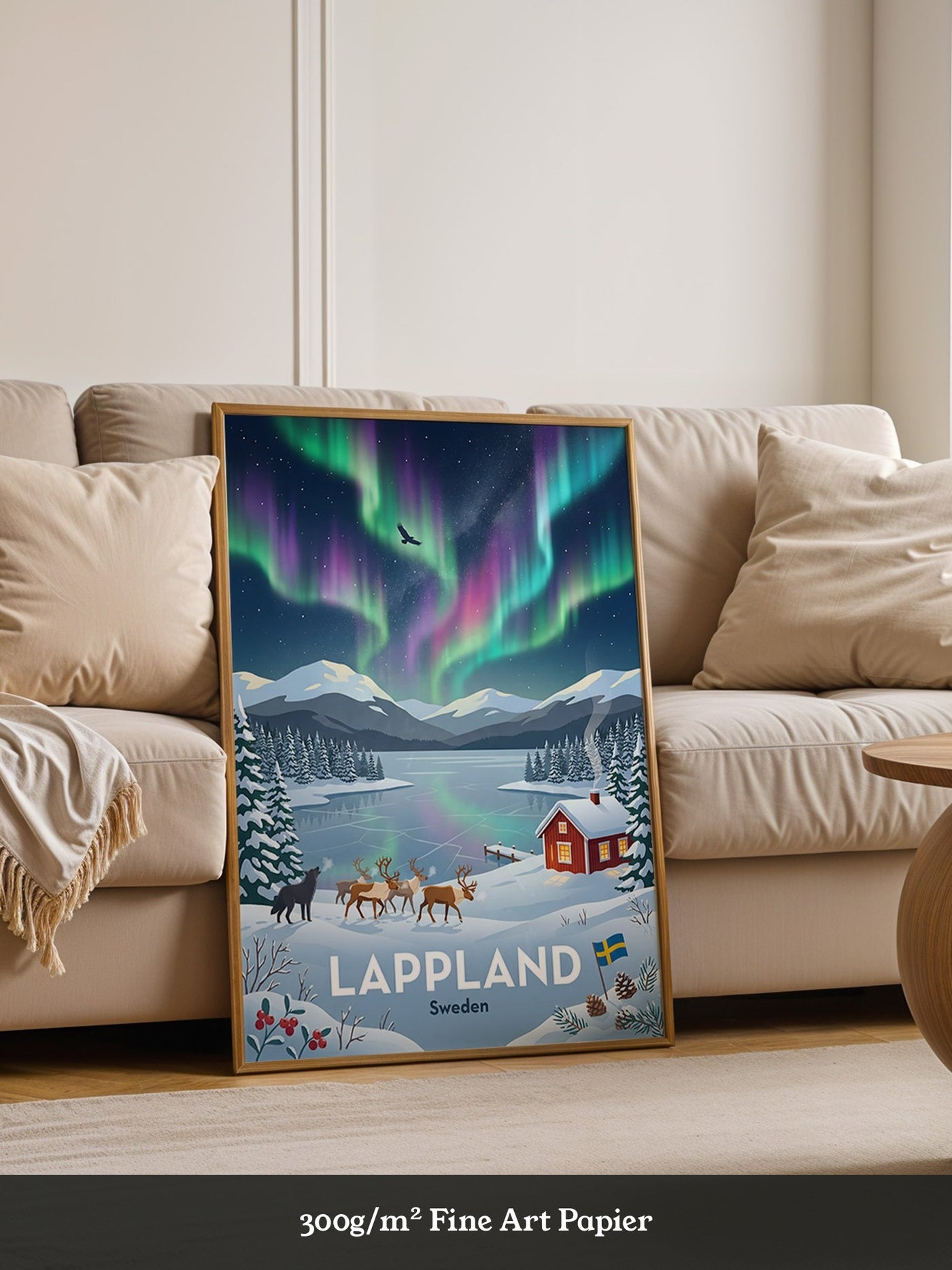 Lappland Polarlichter Winterlandschaft