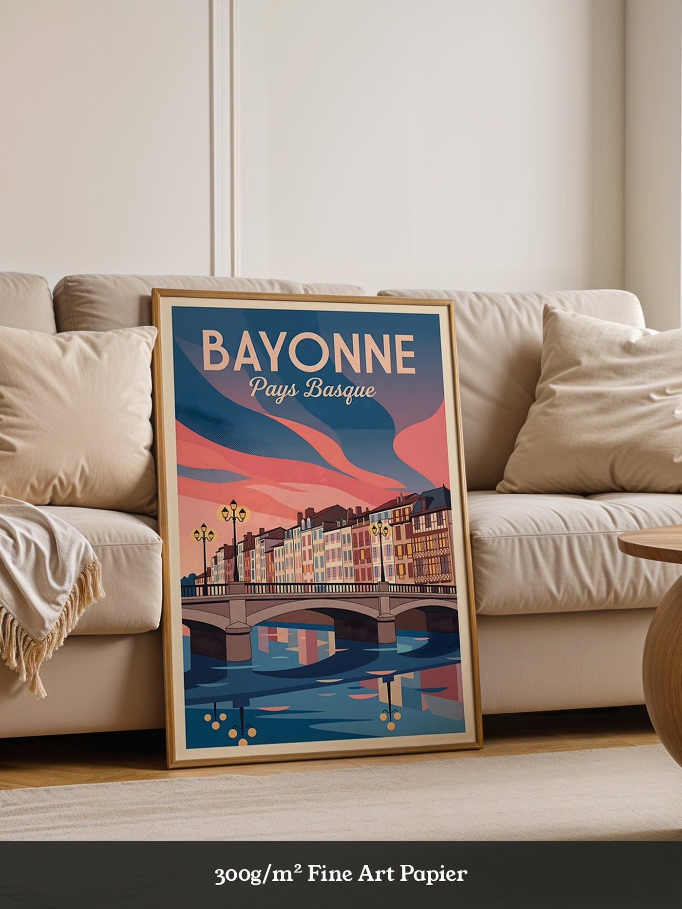 Bayonne Brücke Pastellfarben