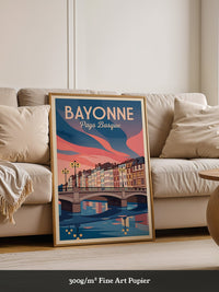 Bayonne Brücke Pastellfarben