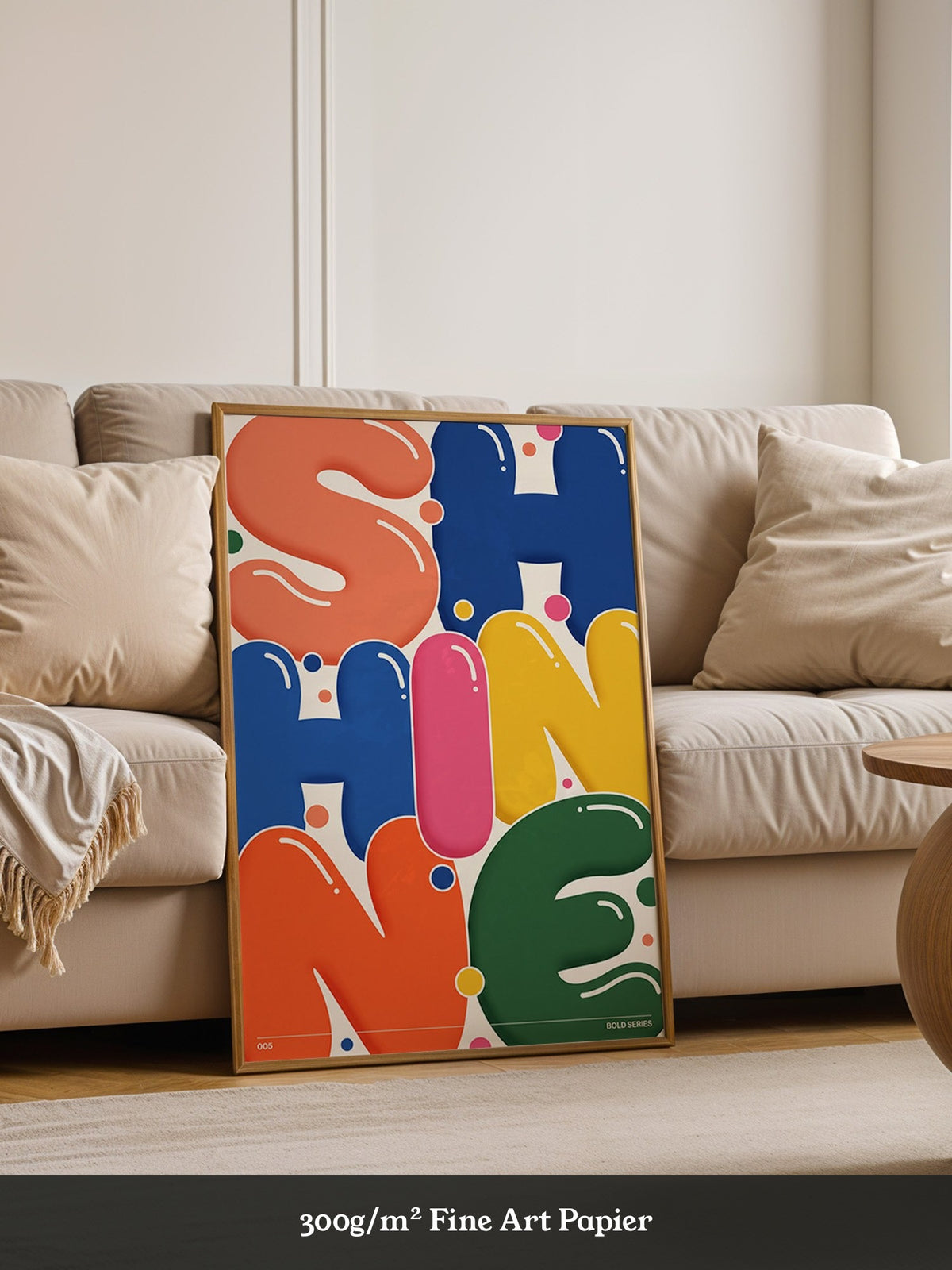 Bunte Buchstaben im Pop-Art Stil