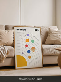 Planetenbahnen bunt minimalistisch