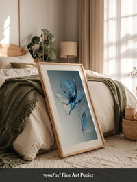 Blume Glasoptik Blau