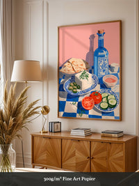 Mediterraner Tisch Sommerfarben