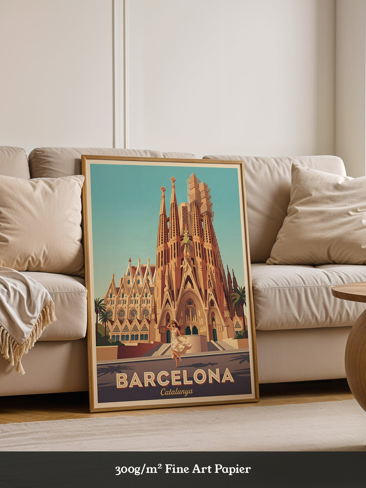 Sagrada Familia Retro-Illustration