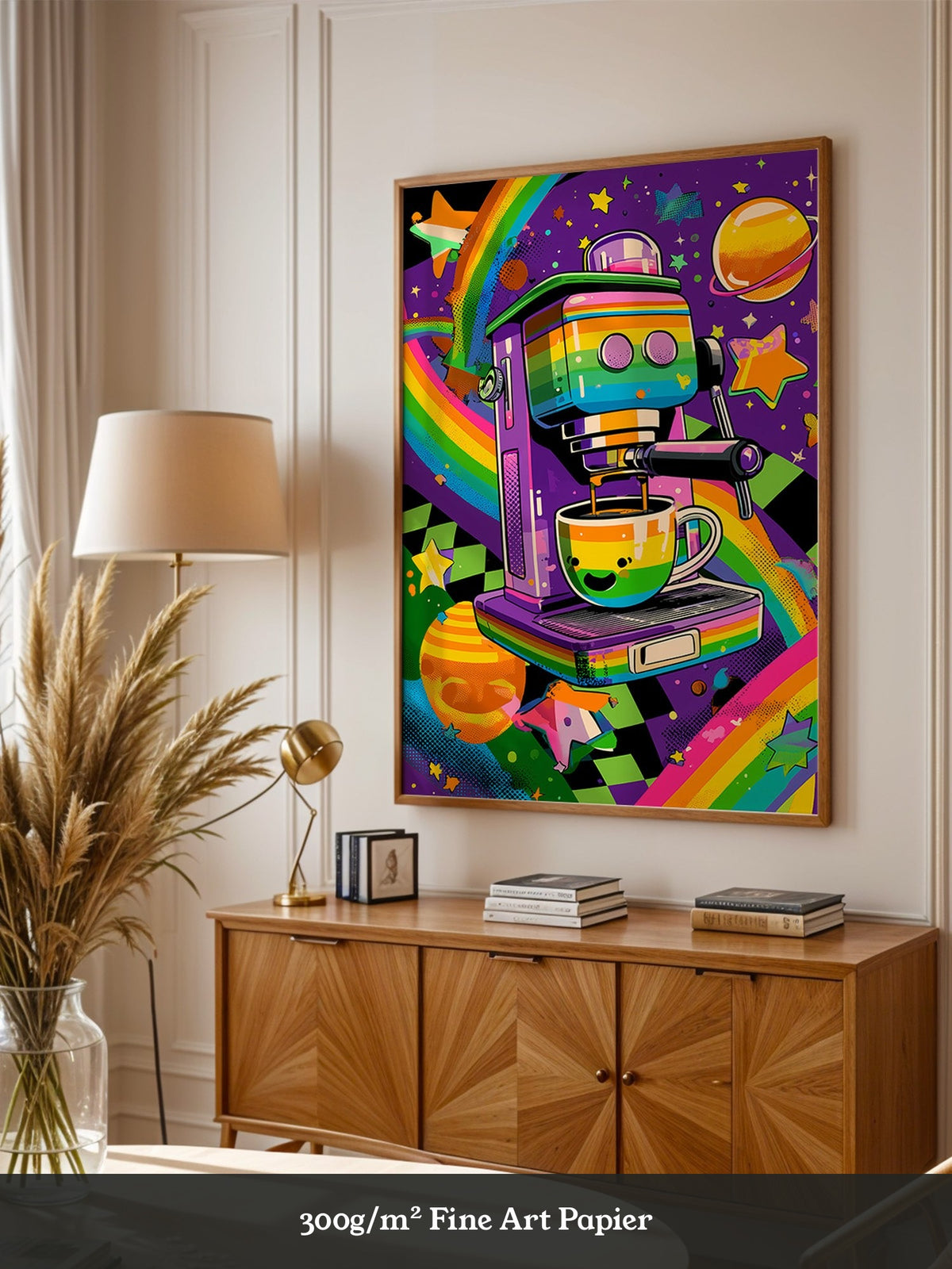 Bunte Espressomaschine Retro-Design