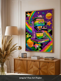 Bunte Espressomaschine Retro-Design