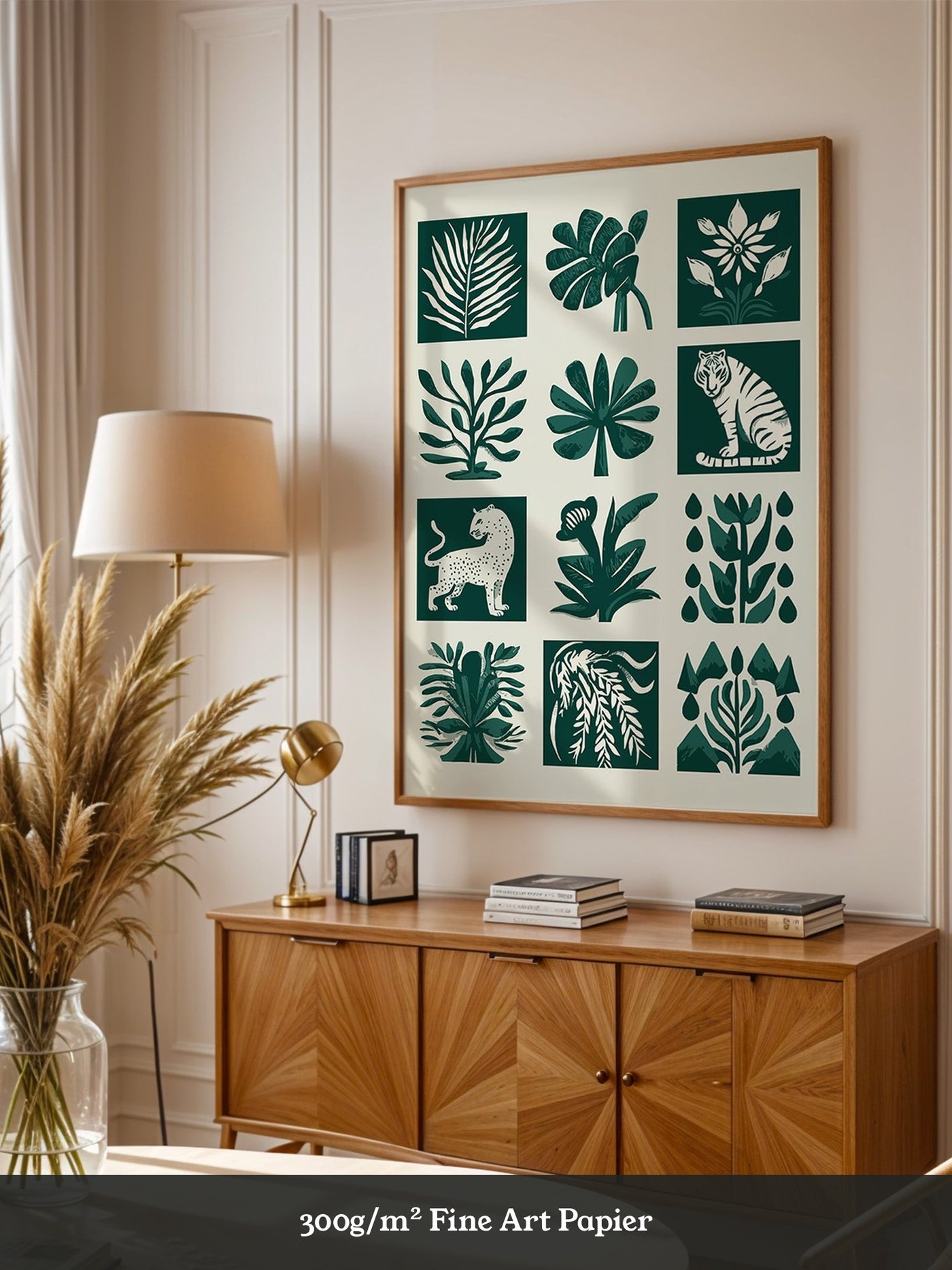 Tropische Flora Tiere Grafik