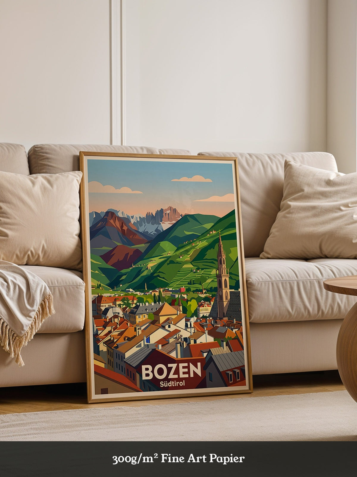 Bozen Südtirol Bergpanorama Vintage
