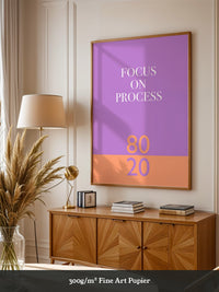 Fokus Prozess Lila Orange