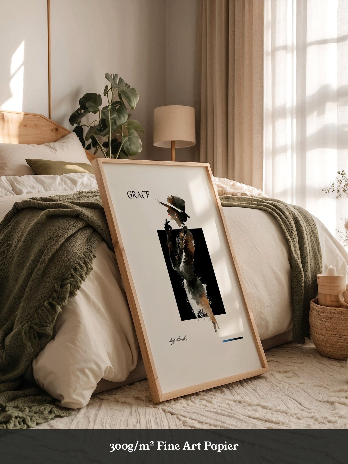 Elegante Frau Aquarell Vintage