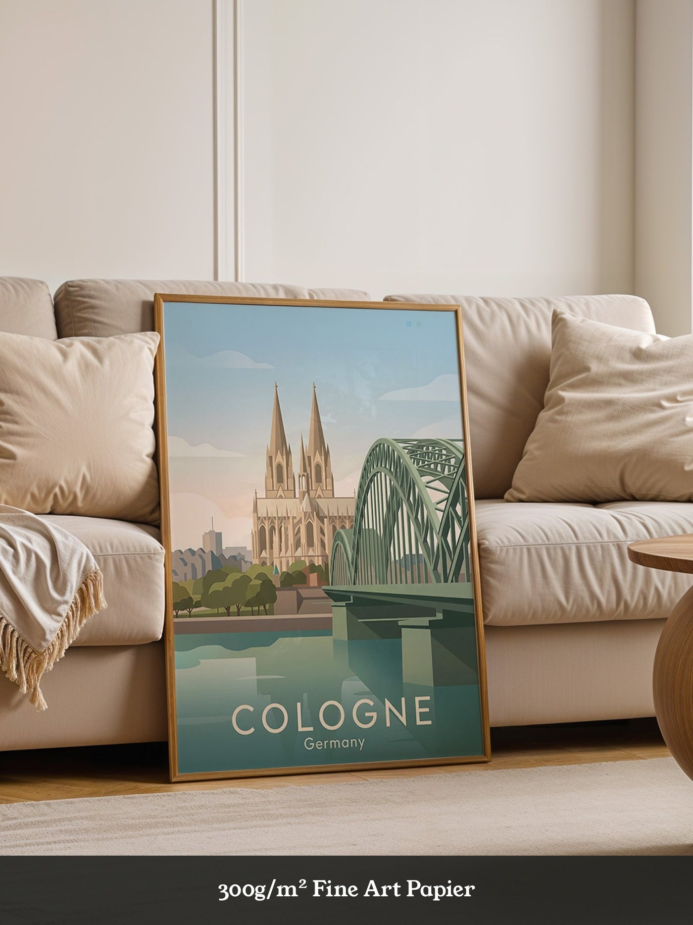 Kölner Dom Brücke Pastell