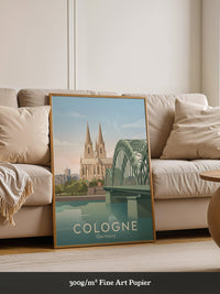 Kölner Dom Brücke Pastell
