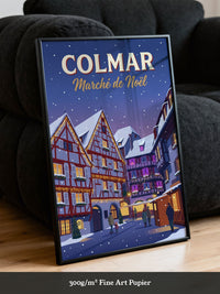 Weihnachtsmarkt Colmar Illustration
