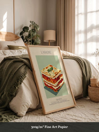 Lasagne Illustration Pastellfarben