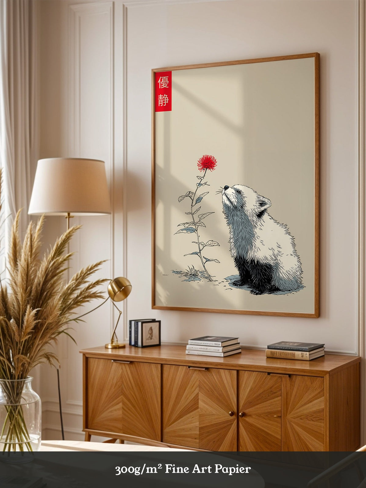 Panda Blume Minimalistisch