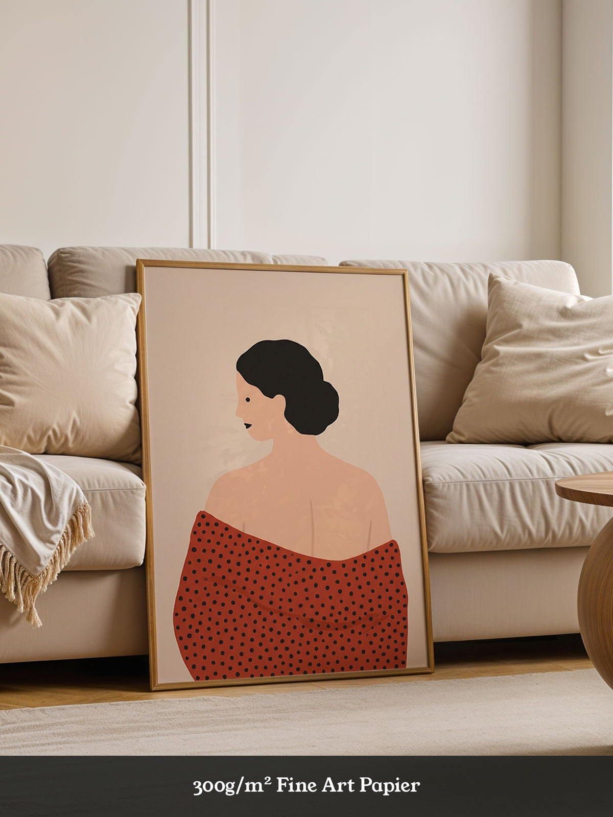 Frau Roter Schal Porträt
