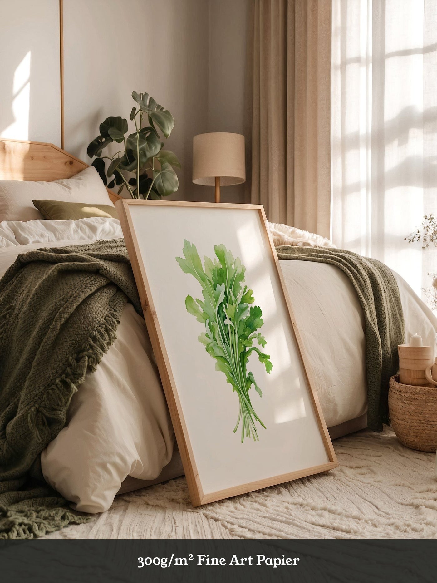 Rucola Aquarell Grünnuancen