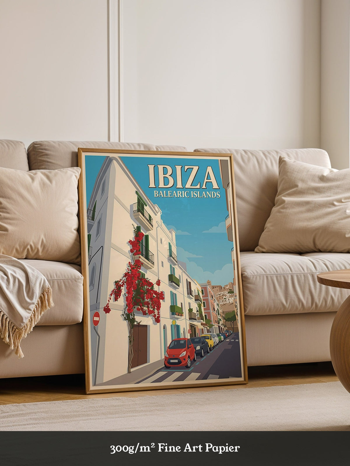 Ibiza Straßenansicht Retro-Stil