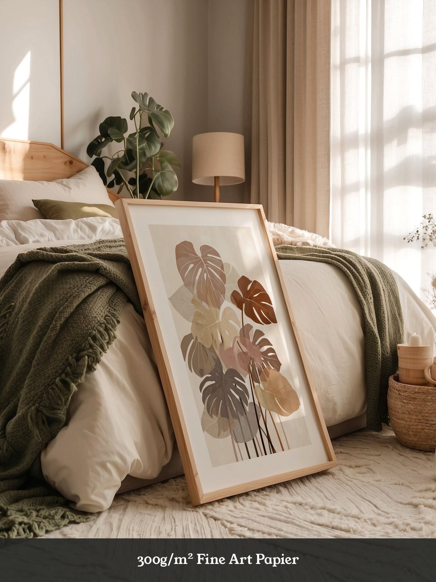 Monstera Blätter Erdtöne