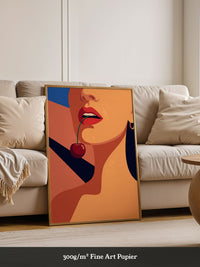 Frau Kirsche Pop Art