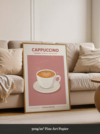 Herz Cappuccino rosa Hintergrund