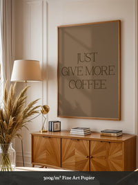 Kaffee Spruch Minimalistisch Braun