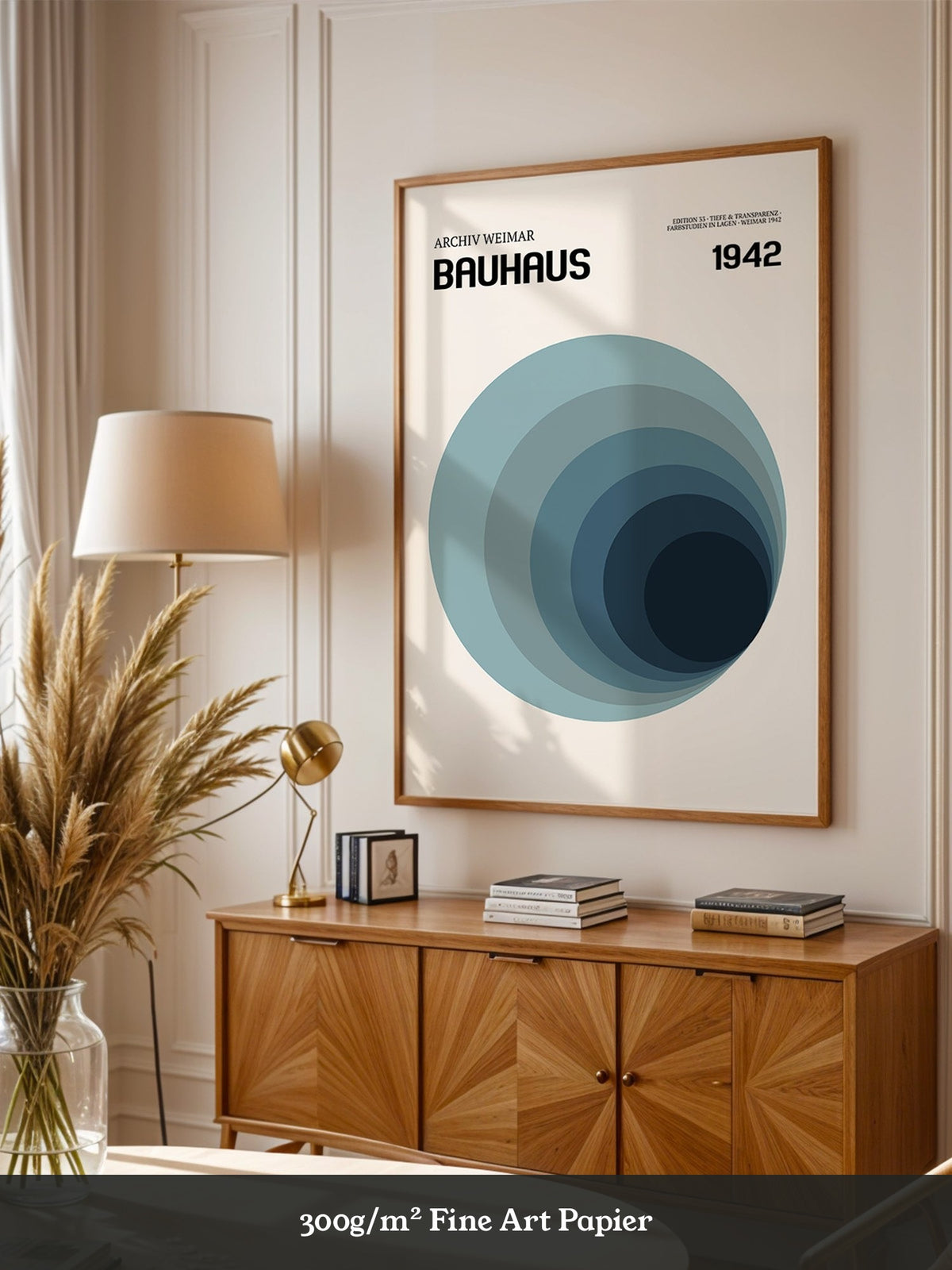 Bauhaus Kreise Blau Abstufung