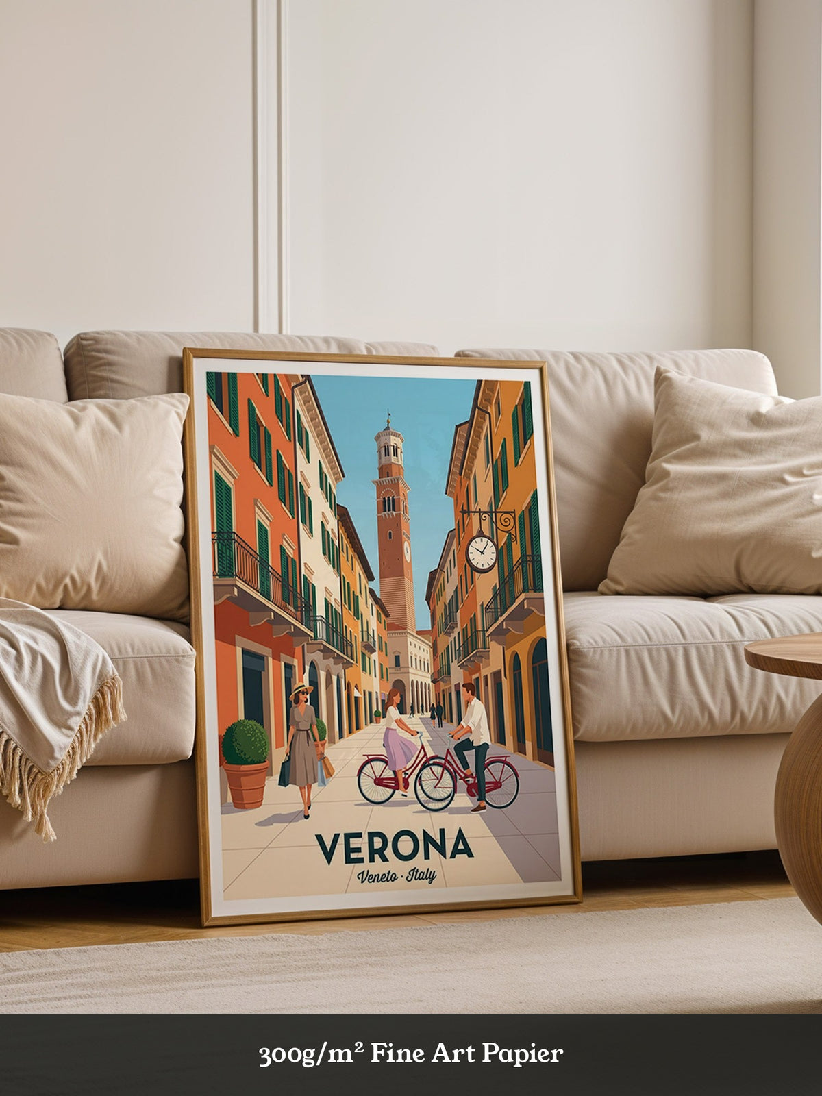 Verona Stadtansicht Retro Fahrräder