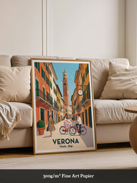 Verona Stadtansicht Retro Fahrräder