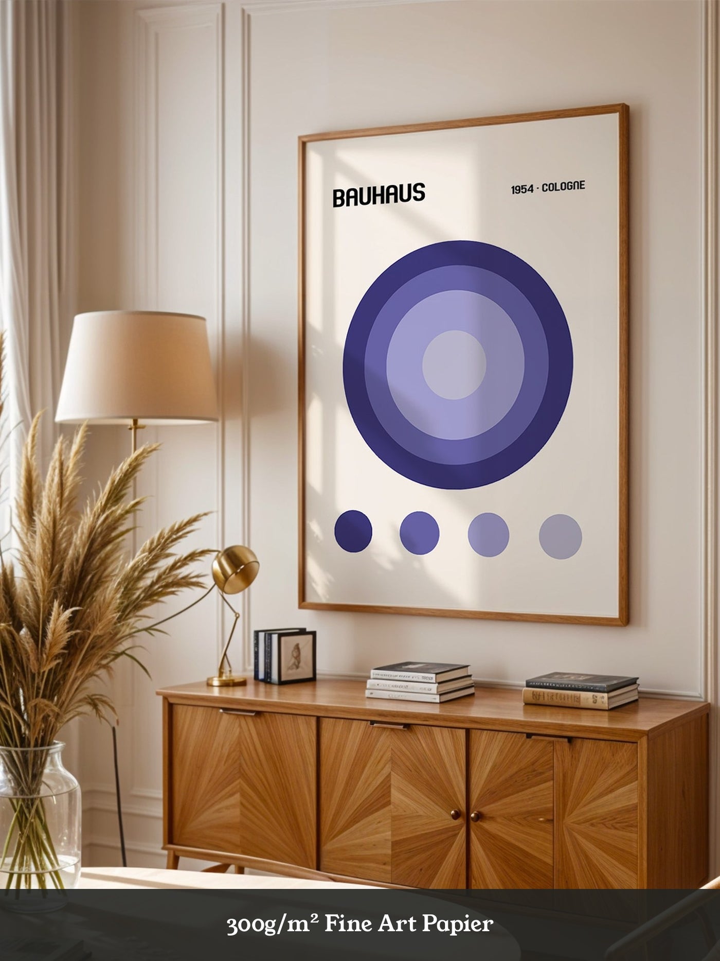 Blaue Kreise Retro Design