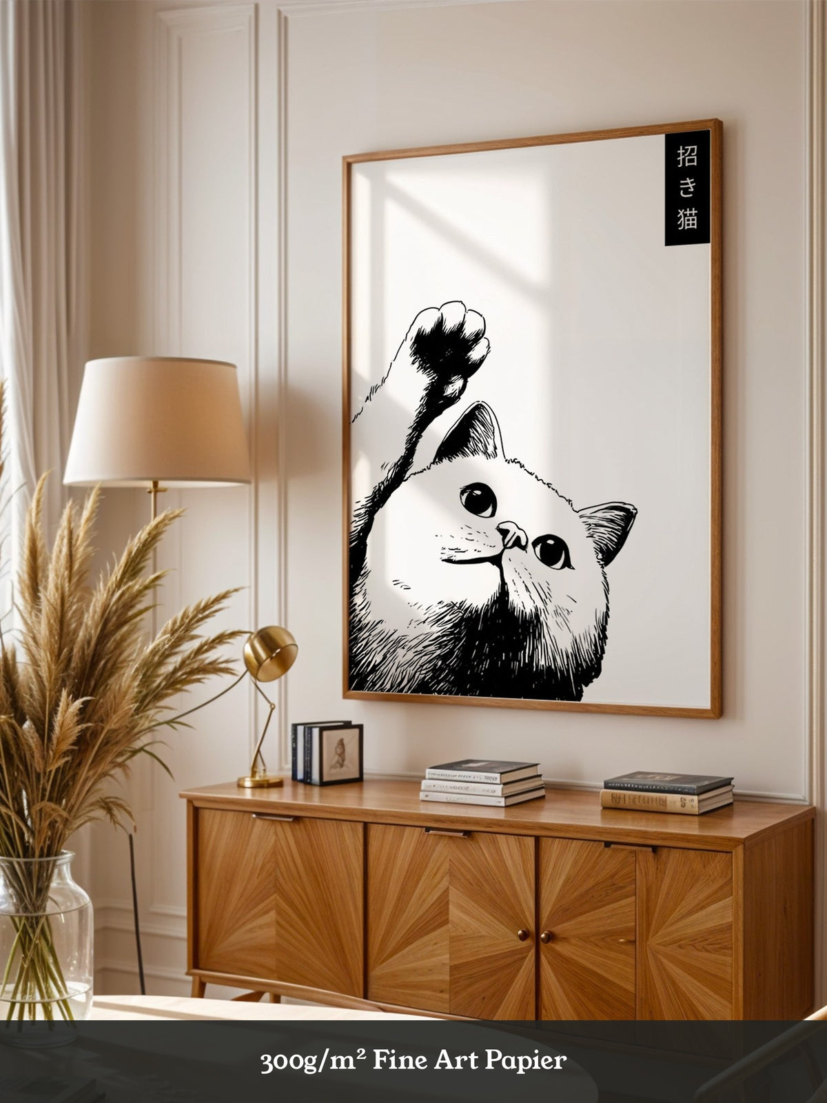 Katzenpfote Schwarz Weiß Grafik