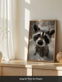 Waschbär Seifenschaum Nahaufnahme