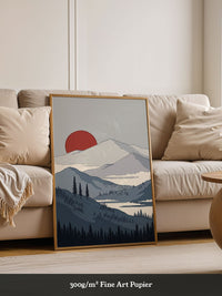 Berglandschaft Sonnenuntergang Rot