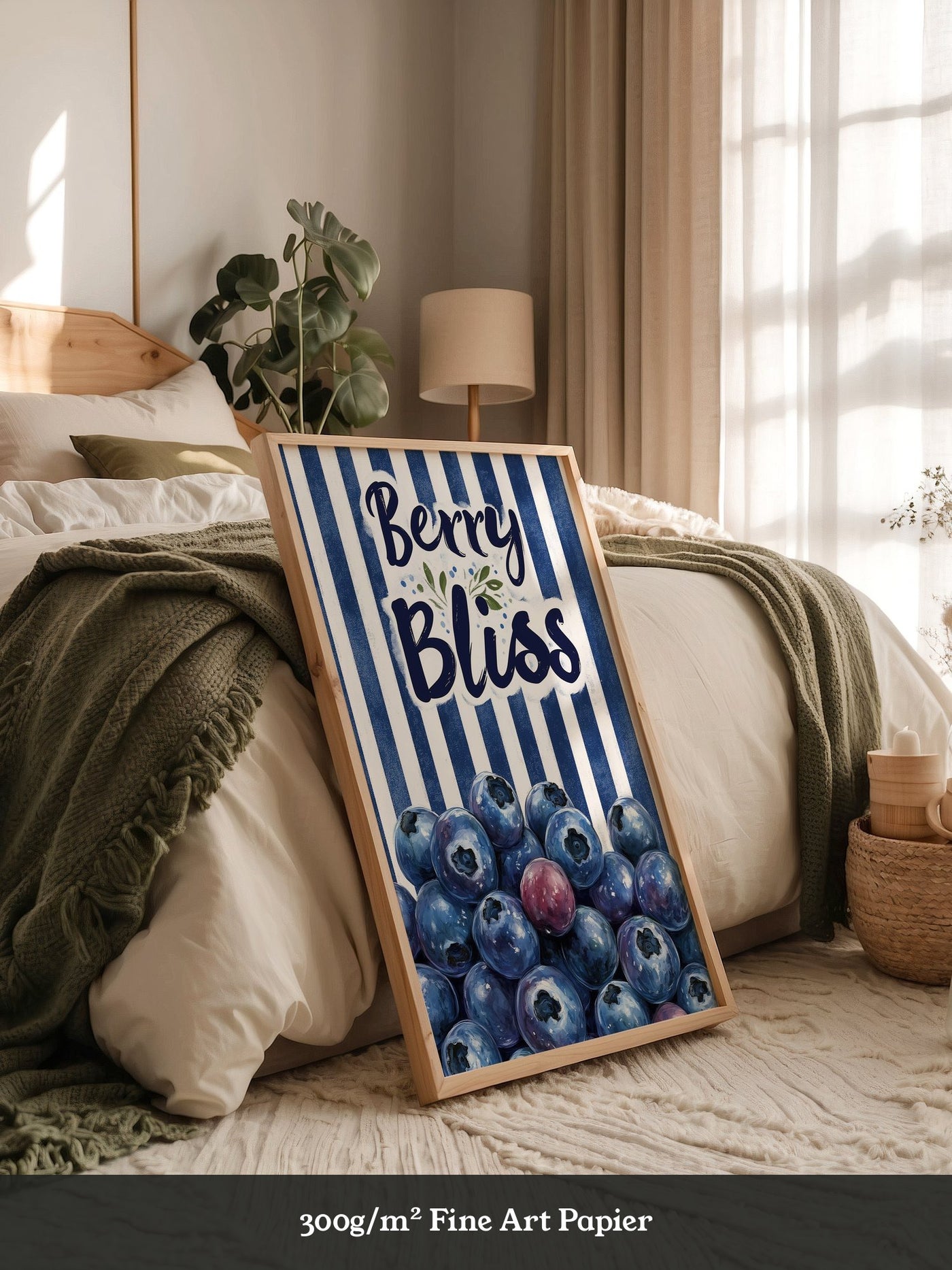 Blaubeeren Streifen Retro