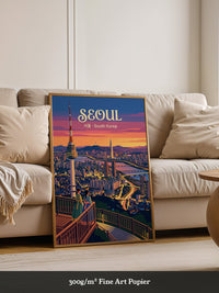 Seoul Skyline Abenddämmerung