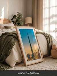 Burj Khalifa Skyline Pastellfarben