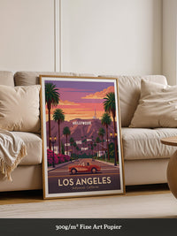 Hollywood Palmen Retro Sonnenuntergang