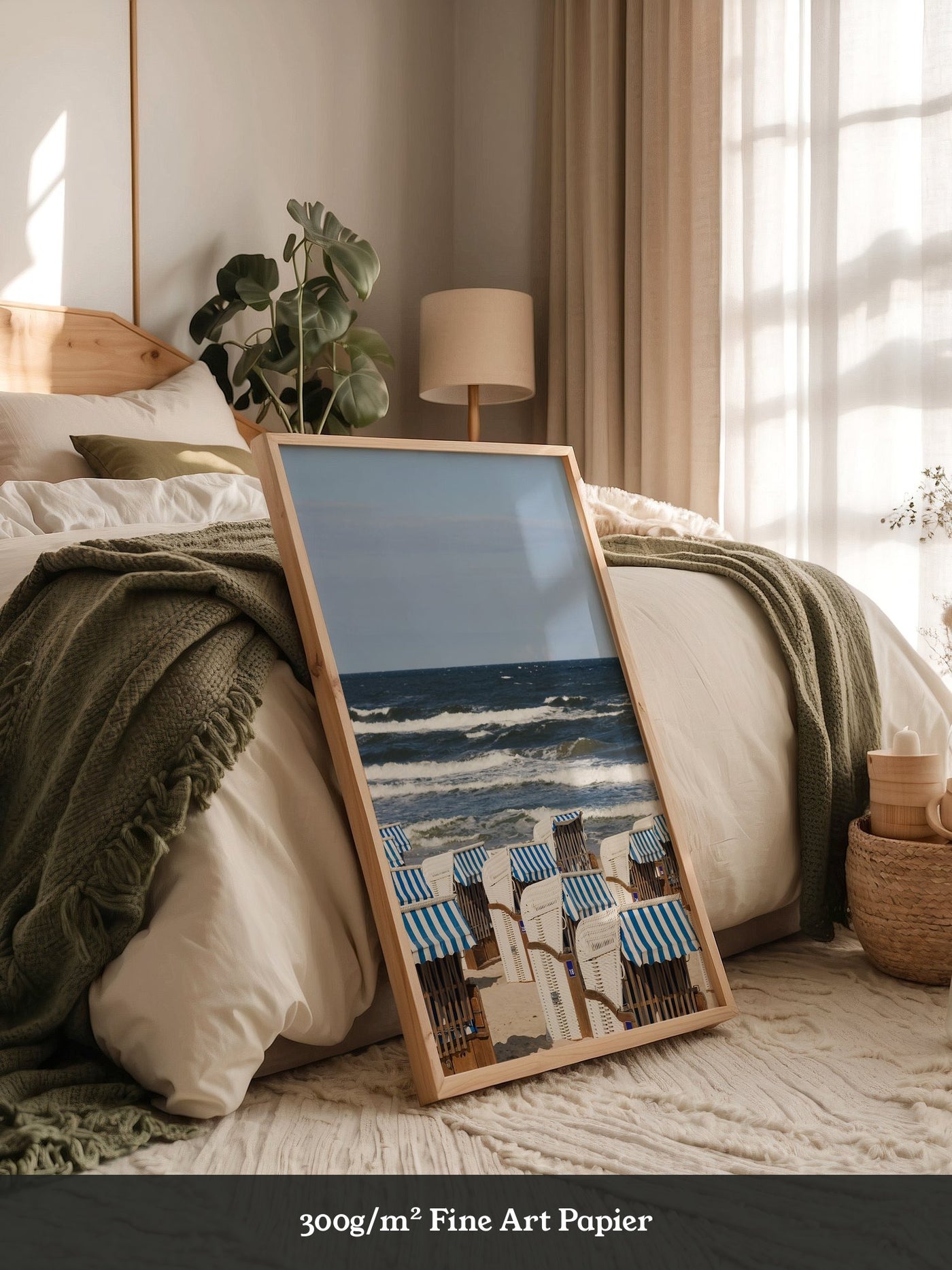 Strandkörbe Meer Blau Weiß