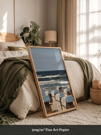 Strandkörbe Meer Blau Weiß