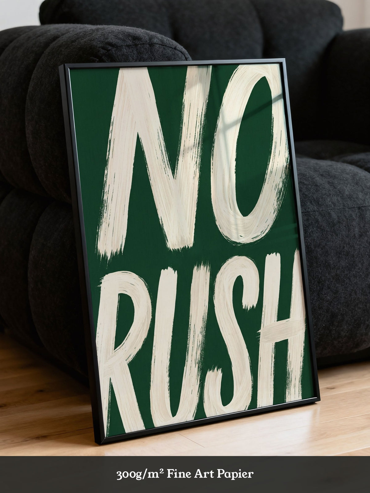 Typografie NO RUSH Motiv