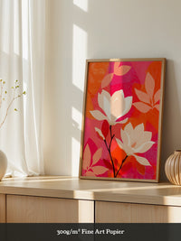 Magnolien Blüten kräftig bunt