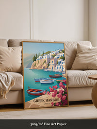 Griechische Küste Pastellfarben